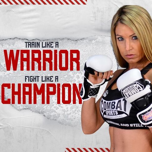 قفازات تدريب Combat Sports Max Strike MMA، قفازات مفتوحة بدون أصابع لفنون القتال المختلطة، Muay Thai، وKickboxing (أزرق، عادي) in Saudi Arabia