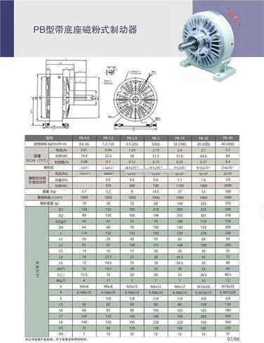 DC24V 1.2kg/12Nm Single Shaft Magnetic Powder Brake with Base PB-1.2 Controller Powder Brake in Saudi Arabia