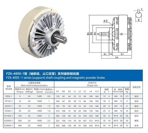 FZ12S-1 Single-Axis Magnetic Powder Brake, FZ12A-1, 12N.m Axial Tension Controller in Saudi Arabia