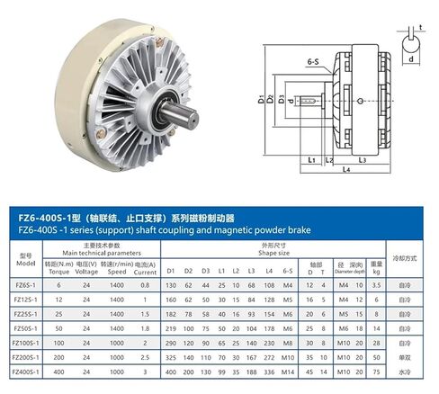 FZ25S-1 Single-Axis Magnetic Powder Brake, FZ25A-1, 25N.m, Axial Tension Controller in Saudi Arabia