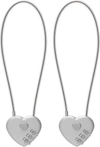 Small Combination Lock for Locker, Cable Lock with Code, Pink Padlock Combination, for Luggage, Suitcase, Gym Locker, Backpack Zipper, Cabinet, Box, Fence Gate, Travel Safe, Outdoor Use in Kuwait