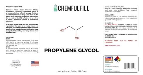 Chemfulfill Propylene Glycol - High Purity Industrial PG (Propane-1,2-diol) (5-Gallon (640 fl oz)) in Kuwait