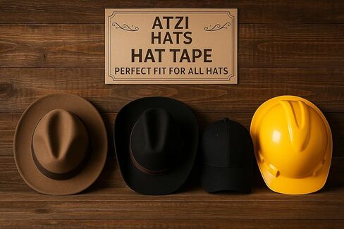 Hat Tape Roll 600" (50 Feet) Black - Hard Hats Size Reducer Foam Filler - Cap Sizing Strip Insert - for Fedora, Baseball Caps, Pana, Straw, Cowboy, Western in Kuwait