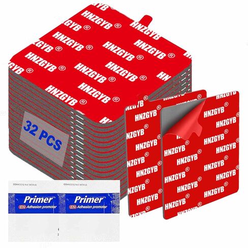 شريط مزدوج الجوانب عالي التحمل، 32 قطعة من شريط التثبيت عالي التحمل، شريط لاصق قوي شريط إسفنجي مقاوم للماء - 2 في المربعات والدوائر، يتضمن 2 مروج للالتصاق (دوائر 2 بوصة) in Kuwait