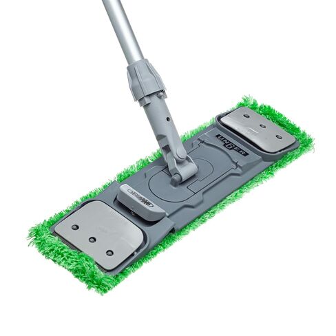 Unger Commercial SmartColor MicroMop 15.0, 16" Wet Dry Microfiber Mop Pad, Reusable - Heavy-Duty Floor Cleaning for Stone & Tile Floors, Green - MM400 in Saudi Arabia