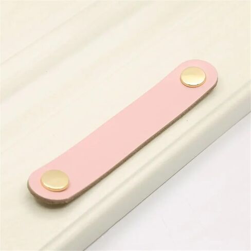 جلد ناعم لخزانة ملابس المطبخ، مقبض درج، باب يسحب الأثاث، قطعة واحدة (وردي-M) in Kuwait