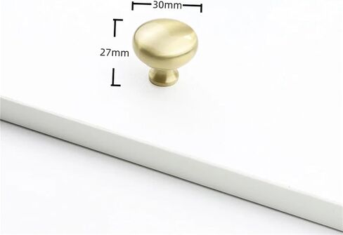 Solid Brass Textured Copper Drawer Furniture Handles Cabinet Door Hardware 1Pcs(007-Brass-D30mm) in Kuwait