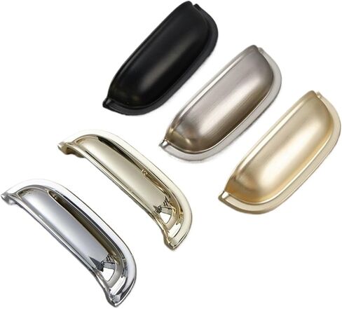 Pulls Handle Solid Zinc Alloy Semicircle Cabinet Handles Wardrobe Drawer Kitchen Furniture 1Pcs(Bright Gold) in Kuwait