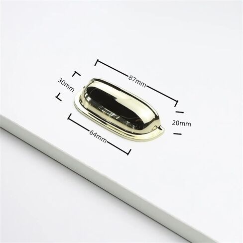 Pulls Handle Solid Zinc Alloy Semicircle Cabinet Handles Wardrobe Drawer Kitchen Furniture 1Pcs(Bright Gold) in Kuwait