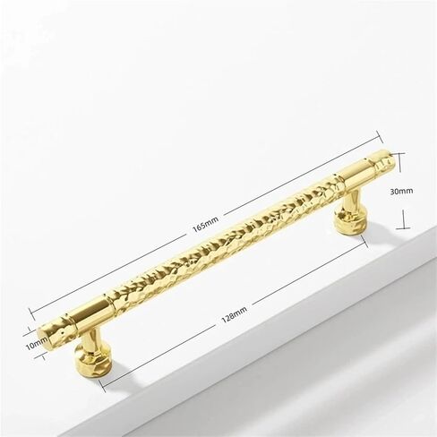 الصلبة T على شكل المطرقة نمط خزانة درج الأثاث مقابض الأبواب تسحب 1 قطعة (مشرق gold-C128) in Kuwait