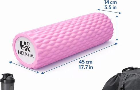 Pink Foam Roller-Medium Soft Density Muscle for Muscle Recovery, Yoga, Pilates & Physical Therapy in Kuwait