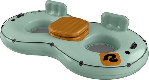 Retrospec Siesta Float Double River Tube for Adults 2 Person - Heavy Duty 600 lbs with Cooler & Cup Holders, Mesh Bottom Inflatable River Tubes for Floating in Saudi Arabia