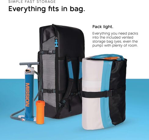 MISSION Boat Gear Reef Lite بساط ماء قابل للنفخ للبحيرة حصيرة عائمة شديدة التحمل للقارب يحمل من 2 إلى 4 أشخاص طوف منصة عائمة بسعة 1000 رطل مع شبكة سهلة الوصول للبالغين والأطفال والكلاب in Saudi Arabia