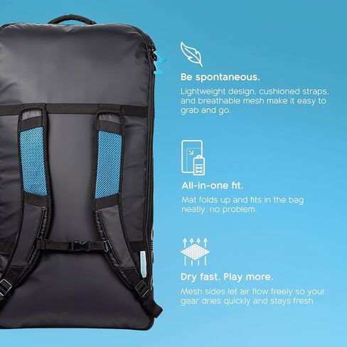 MISSION Boat Gear Reef Lite بساط ماء قابل للنفخ للبحيرة حصيرة عائمة شديدة التحمل للقارب يحمل من 2 إلى 4 أشخاص طوف منصة عائمة بسعة 1000 رطل مع شبكة سهلة الوصول للبالغين والأطفال والكلاب in Saudi Arabia