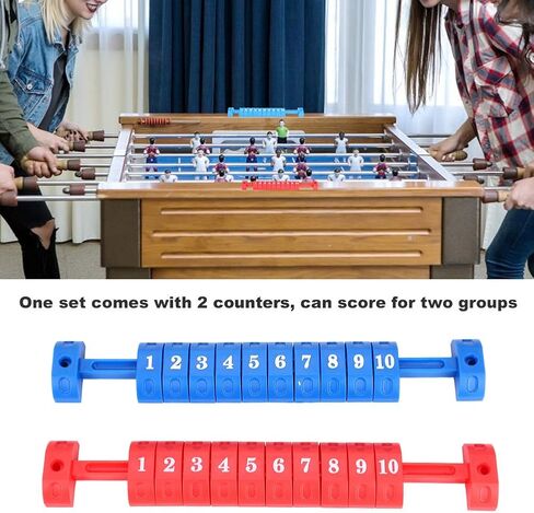 VBESTLIFE Foosball Score Counter, 2Pcs/Set Table Football Scorekeeper with Ergonomic Scoring Keys Number Indicators for Game Room Home Use (Red and Blue) in Saudi Arabia