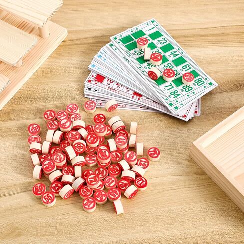 Totority Russian Lotto Game Bingo Cards Set Russian Bingo Board Game Set Wooden Barrels Cards for 15 Years Old in Saudi Arabia