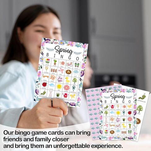 ألعاب بنغو الربيع للبالغين، مجموعة ألعاب بنغو عيد ميلاد الزهور البرية الربيعية، بطاقات بنغو الأزهار الميدانية، هدايا البنغو للتخييم للتنزه سيرًا على الأقدام لأصدقاء العائلة، ديكور ومستلزمات حفلات الشاي تحت عنوان الربيع -21 in Kuwait