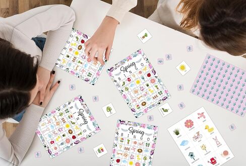 ألعاب بنغو الربيع للبالغين، مجموعة ألعاب بنغو عيد ميلاد الزهور البرية الربيعية، بطاقات بنغو الأزهار الميدانية، هدايا البنغو للتخييم للتنزه سيرًا على الأقدام لأصدقاء العائلة، ديكور ومستلزمات حفلات الشاي تحت عنوان الربيع -21 in Kuwait