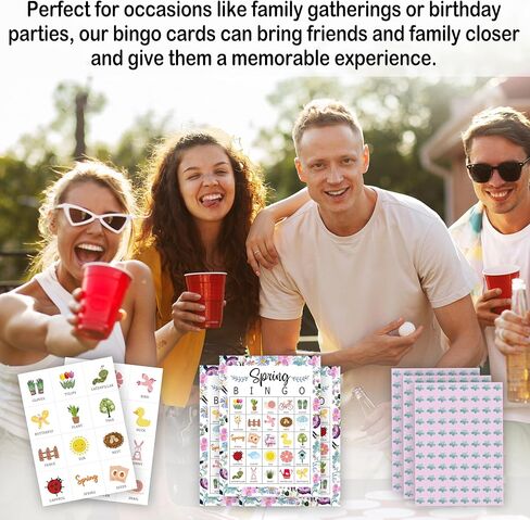 ألعاب بنغو الربيع للبالغين، مجموعة ألعاب بنغو عيد ميلاد الزهور البرية الربيعية، بطاقات بنغو الأزهار الميدانية، هدايا البنغو للتخييم للتنزه سيرًا على الأقدام لأصدقاء العائلة، ديكور ومستلزمات حفلات الشاي تحت عنوان الربيع -21 in Kuwait