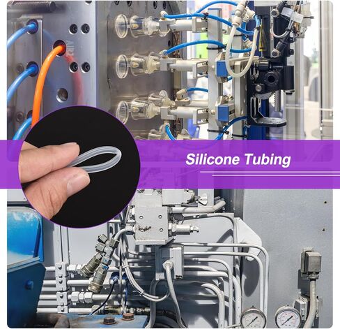 DMiotech Silicone Tubing Clear Plastic Tube, 2mm ID x 4mm OD 8ft(2m) Silicone Tube Flexible Hose in Saudi Arabia