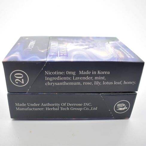 Derrose® Lavender Herbal Sticks,Herbal Cigarettes,Nicotine Free and Tobacco Free,Help Stop Smoking,Better Effect When Used with Nicotine Patches,Smoking Cessation Products,2packs-40 Sticks in Kuwait