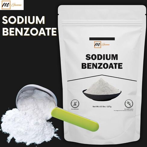 Sodium Benzoate Powder, Food Grade, 1 lb (454 g) - Preservative for Food, Industrial and Household Applications in Kuwait
