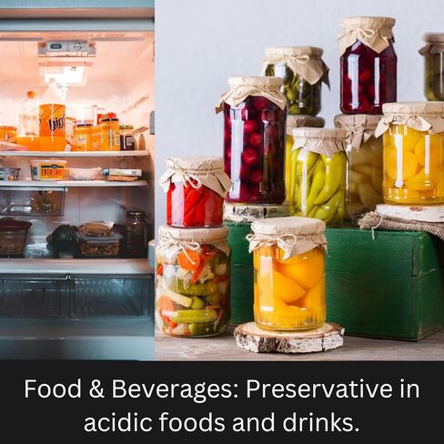 Sodium Benzoate Powder, Food Grade, 1 lb (454 g) - Preservative for Food, Industrial and Household Applications in Kuwait