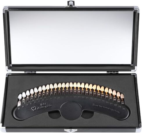Teeth Shade Guide 3D R-27 Tooth Whitening Shade Chart with 27 Colors for Dentist Tracking Teeth Whitening Course in Kuwait