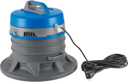 Global Industrial Drum Top Wet/Dry HEPA Vacuum, 55 Gallon Capacity, 120 Volts, Plastic Construction, Blue, 60" Water Lift, 50'L GFCI Power Cord, 5 Piece Kit in Saudi Arabia