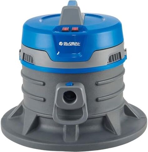 Global Industrial Drum Top Wet/Dry HEPA Vacuum, 55 Gallon Capacity, 120 Volts, Plastic Construction, Blue, 60" Water Lift, 50'L GFCI Power Cord, 5 Piece Kit in Saudi Arabia