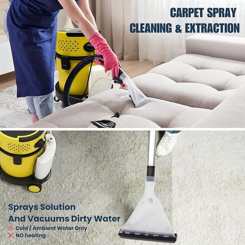 SM20 Commercial Wet Dry Vacuum Cleaner, 5-Gallon Multi-Function Carpet Cleaning Vacuum with Spray Extraction & Blower, HEPA Filter, 1200W 120V for Offices, Auto Detailing in Kuwait