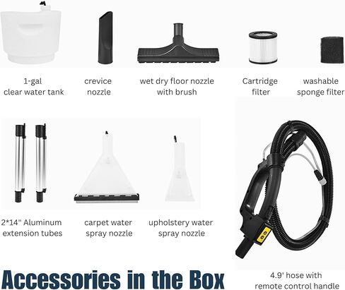 SM20 Commercial Wet Dry Vacuum Cleaner, 5-Gallon Multi-Function Carpet Cleaning Vacuum with Spray Extraction & Blower, HEPA Filter, 1200W 120V for Offices, Auto Detailing in Kuwait