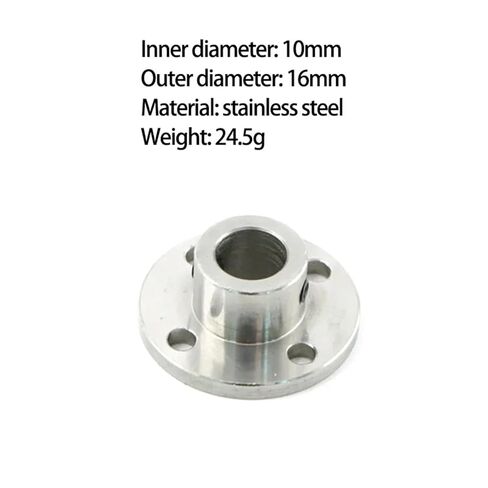 1PC Stainless Steel Flange Coupling Plate Inner Diameter 4mm 5mm 6mm 7mm 8mm 10mm(Inner 5mm outer10mm) in Saudi Arabia