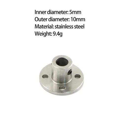 1PC Stainless Steel Flange Coupling Plate Inner Diameter 4mm 5mm 6mm 7mm 8mm 10mm(Inner 5mm outer10mm) in Saudi Arabia