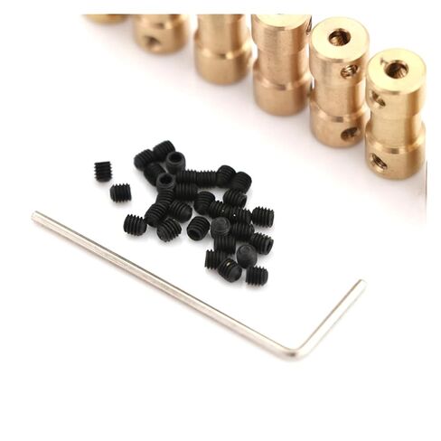 1 قطعة النحاس مرنة عمود المحرك اقتران مقرنة نقل المحرك موصل محرك رمح موصل قارب (2 مللي متر-5 مللي متر A4) in Kuwait