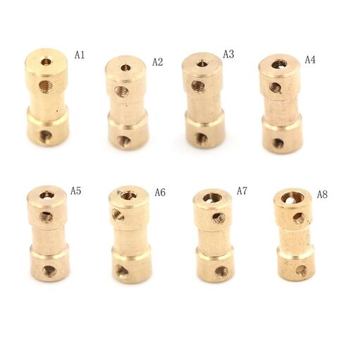 1 قطعة النحاس مرنة عمود المحرك اقتران مقرنة نقل المحرك موصل محرك رمح موصل قارب (2 مللي متر-5 مللي متر A4) in Kuwait