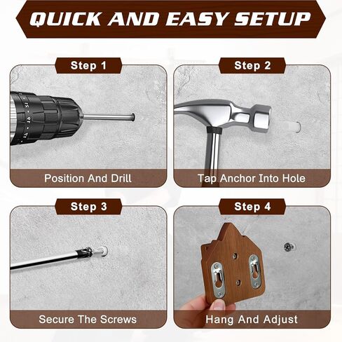 خطافات عرض مثبتة على الحائط بالسيف، رف حامل السيف الخشبي، حامل عرض كاتانا وشماعات لأسلحة الفنون القتالية، عصا المعالج، السكين، الخنجر، ديكور المنزل والمكتب - بني محمر in Kuwait