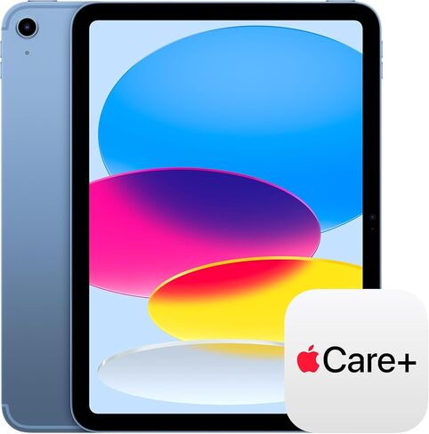 Apple iPad 11 بوصة: رقاقة A16 ، طراز 11 بوصة ، شاشة شبكية شبكية سائلة ، 128 جيجابايت ، Wi-Fi 6 + 5G الخلوية ، الكاميرا الخلفية الأمامية/12 ميجابكسل/12 ميجابكسل ، معرف اللمس ، عمر البطارية طوال اليوم-الأزرق مع Applecare + (2 سنة) in Saudi Arabia