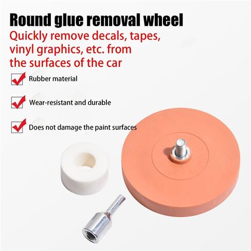 Car Eraser Wheel 4 Inch Decal Remover Eraser Wheel Adhesive Sticker Pinstripe Remover Paint Repair Quick Cleaning Tool in Saudi Arabia