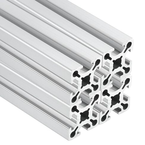 uxcell 4Pcs 1010/10 Series 1x1 Inch Aluminum Extrusion Profile, European Standard Anodized Linear Rail for 3D Printer Part, CNC Machine, Linear Rail Guide Frame (150mm, Silver) in Saudi Arabia