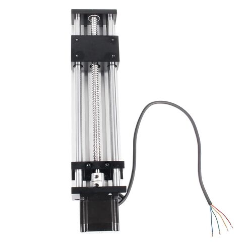 CNC Linear Stage Actuator, Double Optical Axis Linear Slide Rail 1605 Ball Screw CNC Linear Motion Rail Guide with Nema23 Stepper Motor for CNC Router Machine (300mm / 11.81") in Saudi Arabia