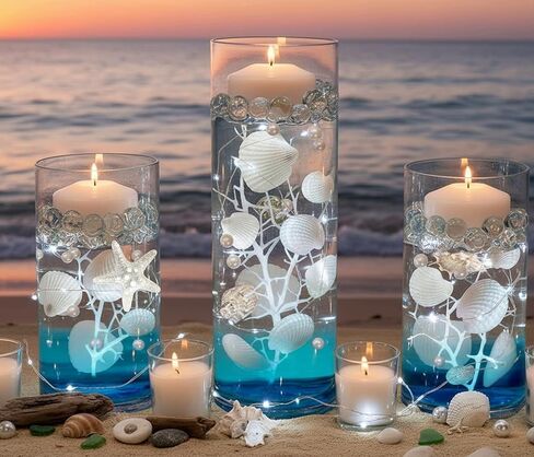 100 صدف أبيض عائم- الشعاب المرجانية البيضاء- اللؤلؤ- الهلام المحيط بالبحر المحيط- يملأ 1 جالون للمزهريات الخاصة بك- مع حقيبة إعداد مسبقة المقاسة للحصول على أفضل النتائج! in Kuwait