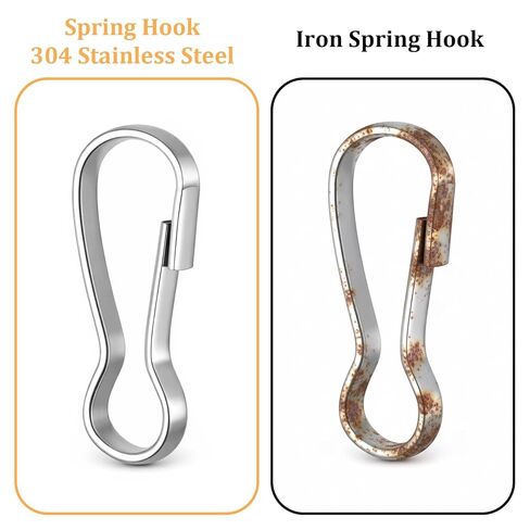 100 Pcs Mini Metal Spring Hooks 0.59Inches Flag Pole Clip Snap Hooks Tiny Stainless Steel Lanyards Snap Clip Hook Hanging Clips Keyring Accessory Ideal for Jewelry Ring Craft Purse Curtains ID Card in Saudi Arabia