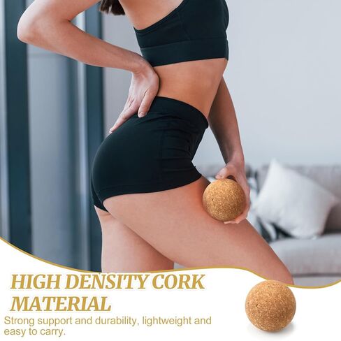 7 Pcs Cork All in One Yoga Essentials Kit Large Cork Yoga Mat and Blocks Set with Carry Strap and Alignment Lines 2 Pcs Massage Balls 10ft Stretch Strap for All Levels in Saudi Arabia
