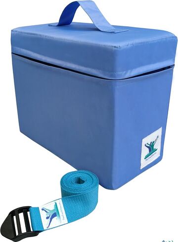 كتلة إسفنجية صغيرة خالية من الألم في وضعية البحر/وسادة وحزام أكوا للشفاء/حزمة حزام يوجا - كتلة محسنة تحطم الرقم القياسي - مع مقبض عملي وسحاب مقاوم للماء - أفضل حزام مع إبزيم بلاستيكي قوي. in Kuwait