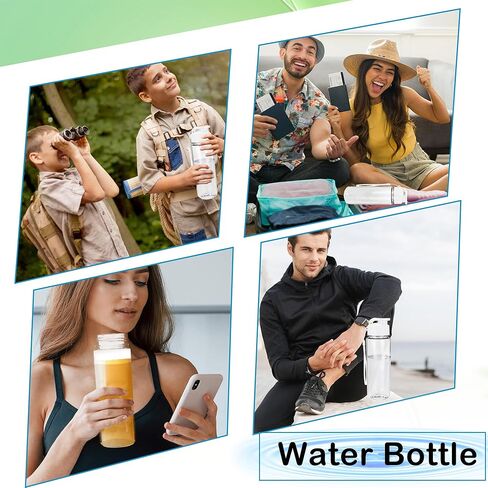 24 Pcs Plastic Water Bottles Bulk 17 OZ White Portable Leakproof Flip Top Drinking Water Bottles with Handle Strap for Outdoor Sports Cycling Hiking Camping Yoga Travel School Office Student Gifts in Saudi Arabia