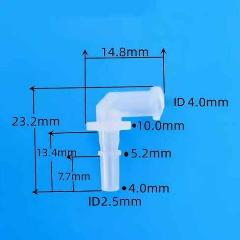 L-نوع Luer قفل محول أنثى Luer قفل 90 درجة الكوع 5/32 بوصة خرطوم بارب PP تركيبات البولي بروبلين لمعدات المختبرات واضحة 50 in Kuwait