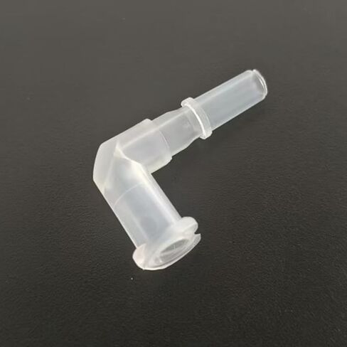 L-نوع Luer قفل محول أنثى Luer قفل 90 درجة الكوع 5/32 بوصة خرطوم بارب PP تركيبات البولي بروبلين لمعدات المختبرات واضحة 50 in Kuwait