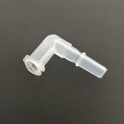 L-نوع Luer قفل محول أنثى Luer قفل 90 درجة الكوع 5/32 بوصة خرطوم بارب PP تركيبات البولي بروبلين لمعدات المختبرات واضحة 50 in Kuwait