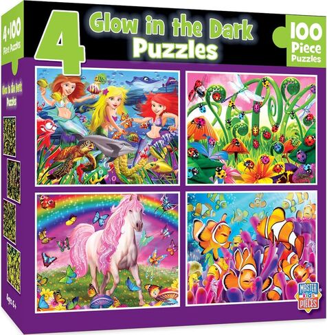 Mortpieces-Gigsaw Puzzle مجموعة للأطفال 6+ سنوات ، 4 عبوات من 100 قطعة ، لعبة تعليمية وممتع in Kuwait